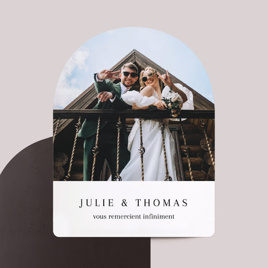 Remerciements Mariage Lot de 8, magnétique, arche Le grand bonheur photo