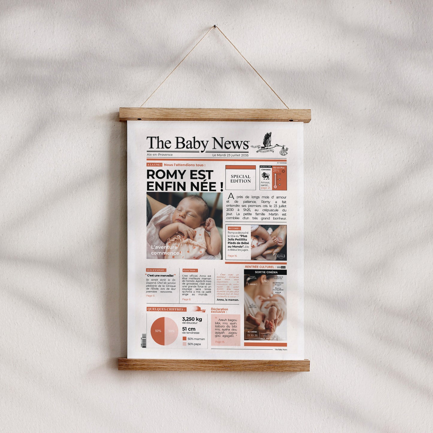 Affiche Naissance Portrait The baby news photo N° 4