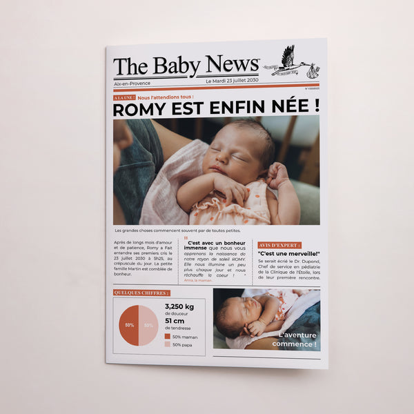 Faire-part Naissance Journal The baby news photo