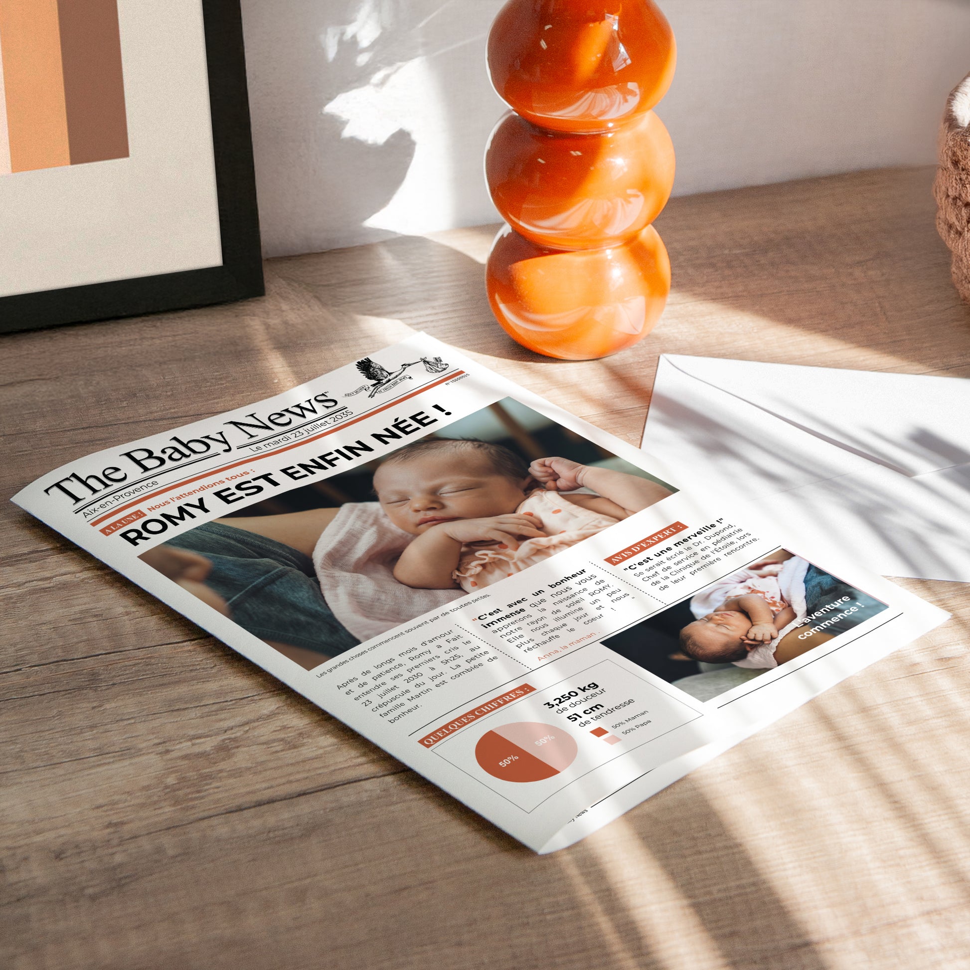 Faire-part Naissance gazette The baby news photo N° 5