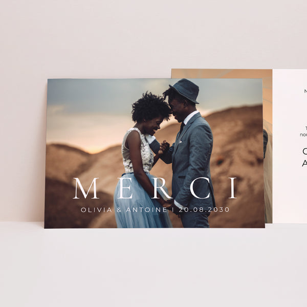 Remerciements Mariage Paysage M E R C I photo