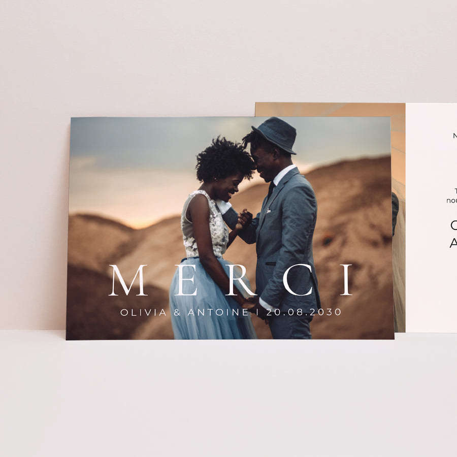Remerciements Mariage Paysage M E R C I photo
