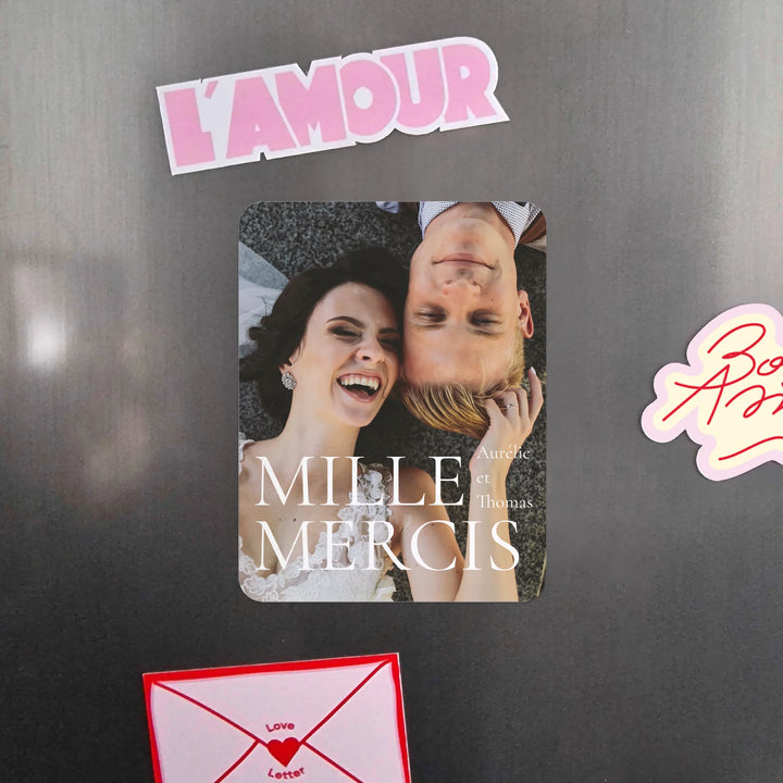 Cartes remerciements magnet