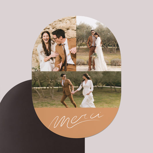 Remerciements Mariage Lot de 8, magnétique, ovale Un inoubliable souvenir photo