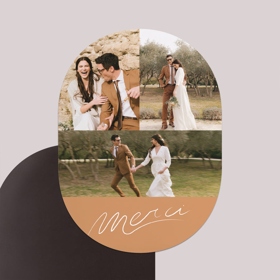 Remerciements Mariage Lot de 8, magnétique, ovale Un inoubliable souvenir photo