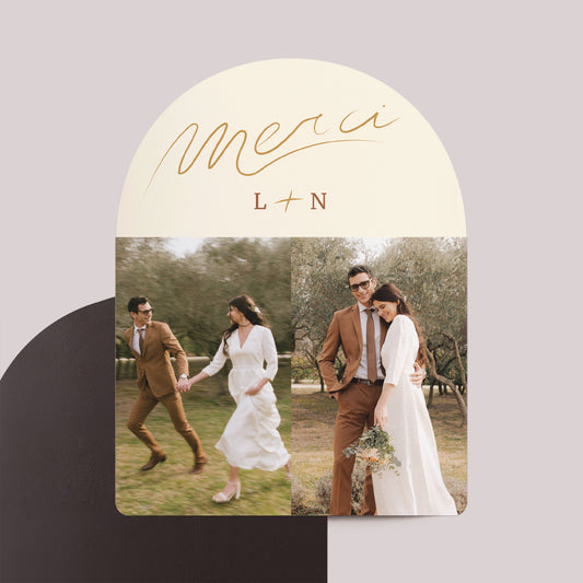 Remerciements Mariage Lot de 8, magnétique, arche Chaleureux mercis photo