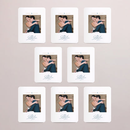 Remerciements Mariage Lot de 8, magnétique, rectangle coins arrondis Délicate attention photo N° 3