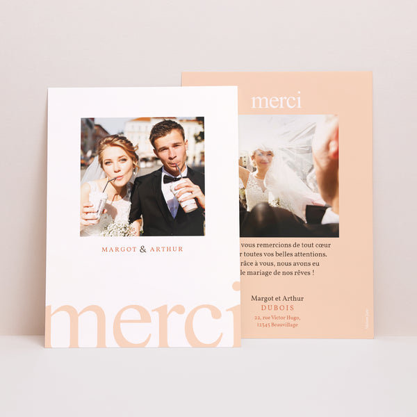 Remerciements Mariage Portrait Reconnaissance photo