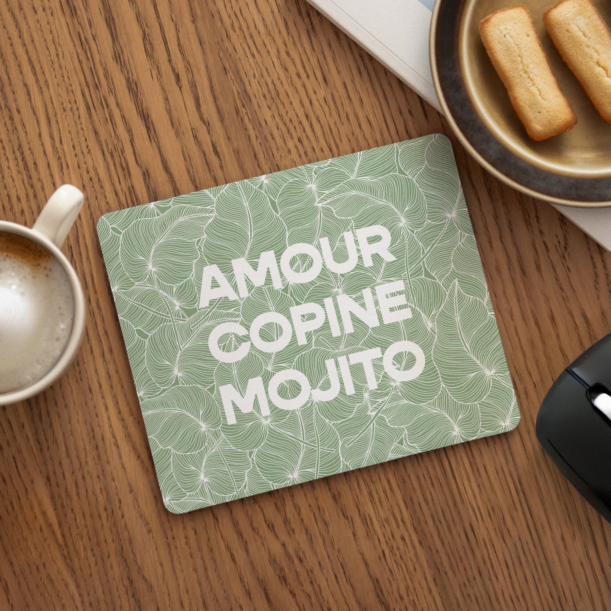 Tapis de souris Rectangle Feuillage vert photo N° 1