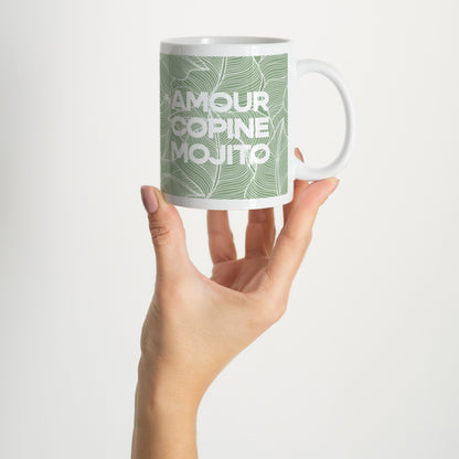 Mug Objets Blanc feuillage vert photo N° 2