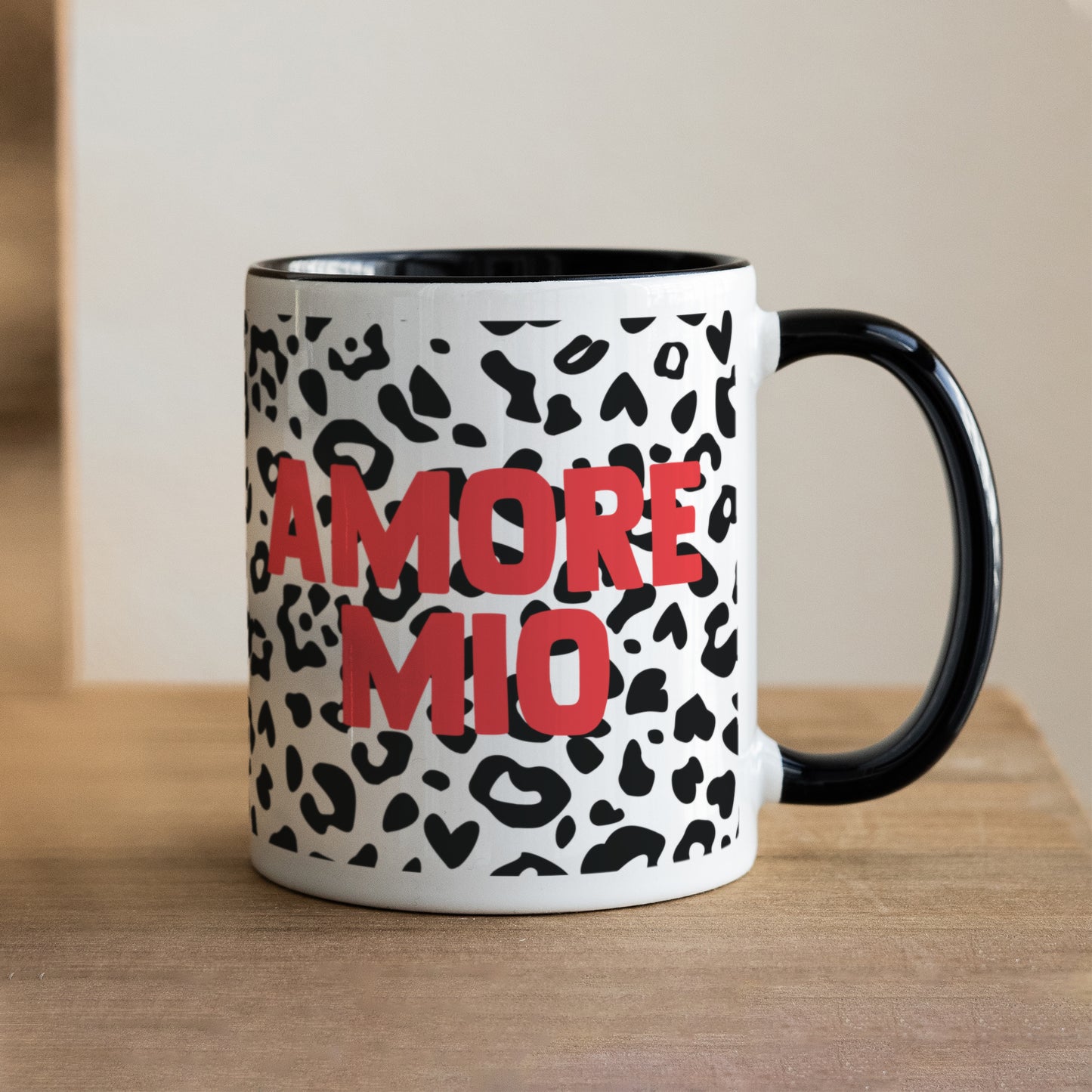 Mug Objets Noir amore mio leopard photo N° 1