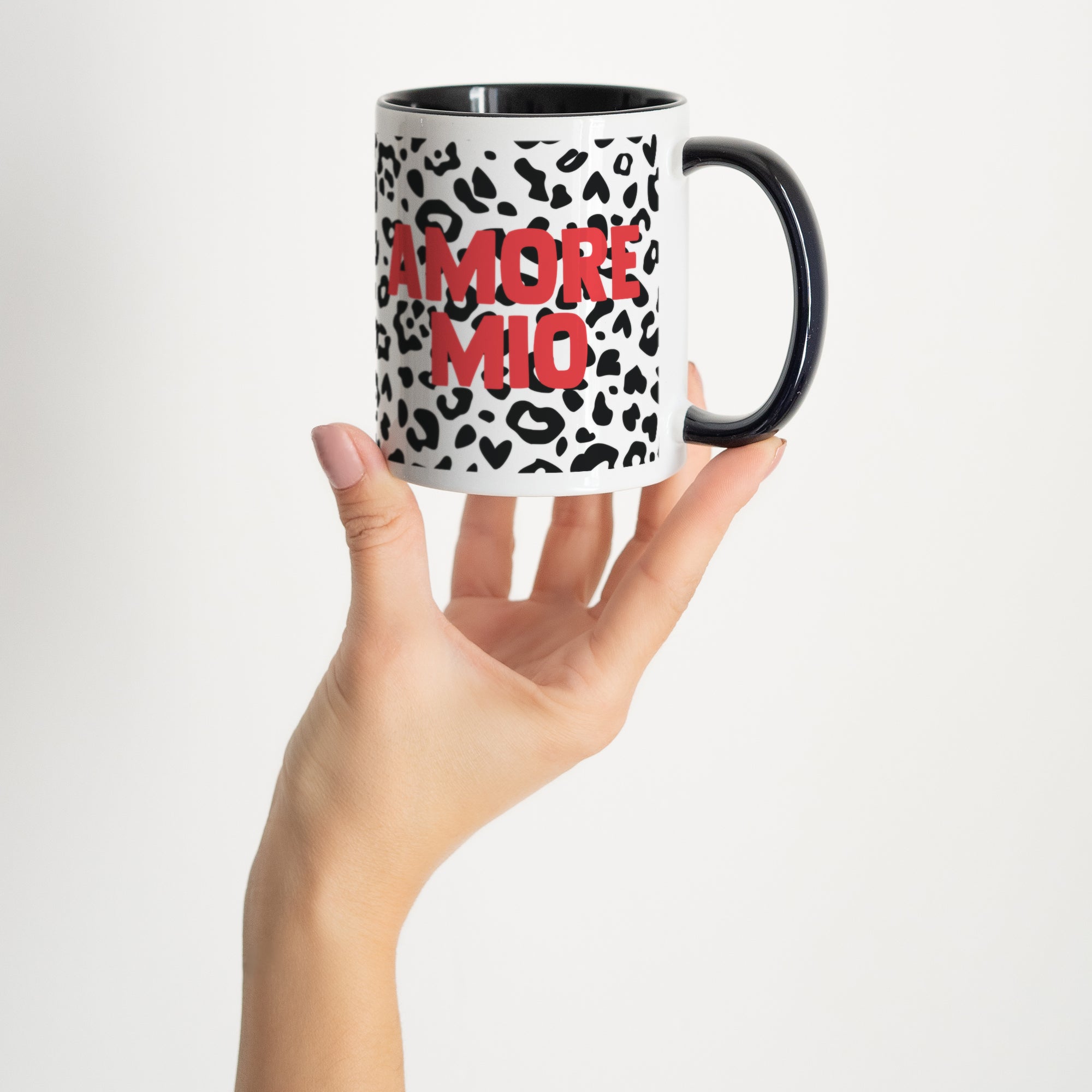 Mug Noir Amore mio leopard photo N° 2