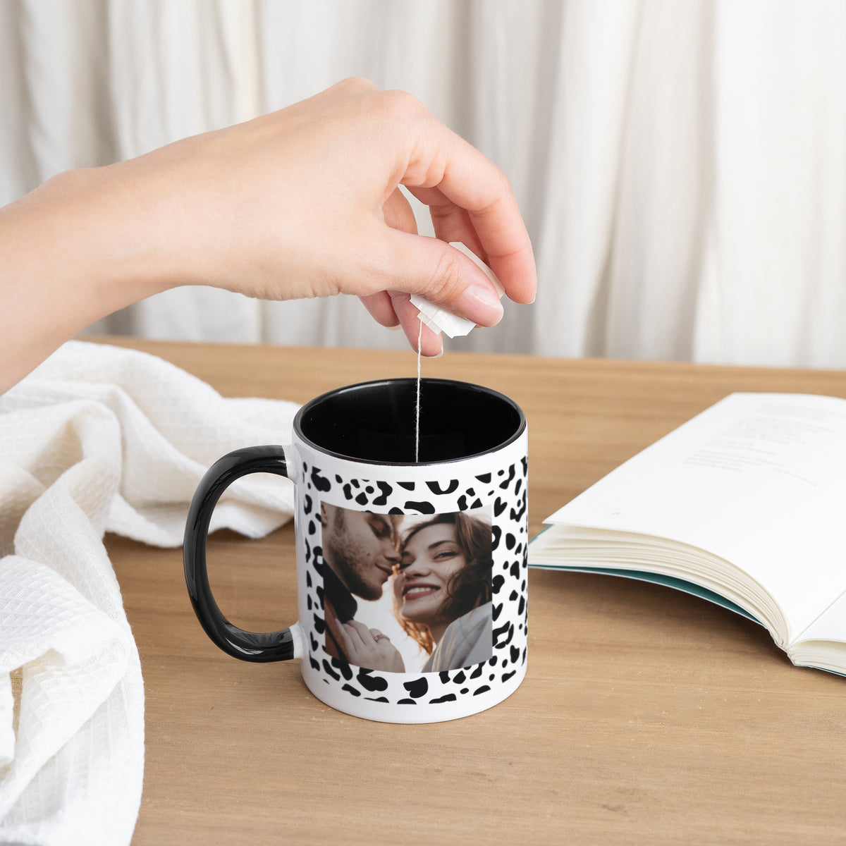 Mug Noir Amore mio leopard photo N° 3