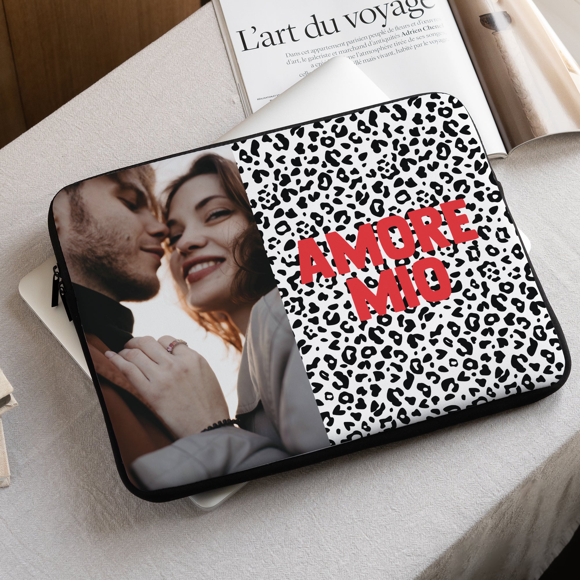 Housse ordinateur 15 pouces Amore mio leopard photo N° 1