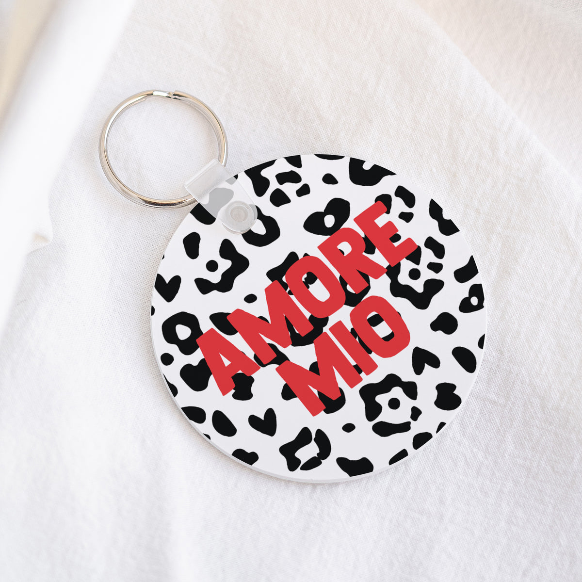 Porte-clés Rond Amore mio leopard photo N° 1