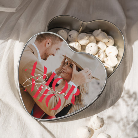 Boite métallique Objets Cœur Amor Mio