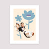 Affiche Portrait 30 x 40 cm Fleur bleue photo N° 2