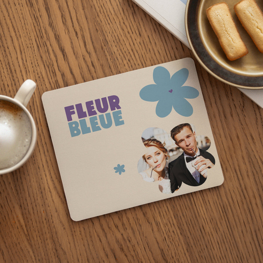 Tapis de souris Objets Rectangle Fleur bleue photo