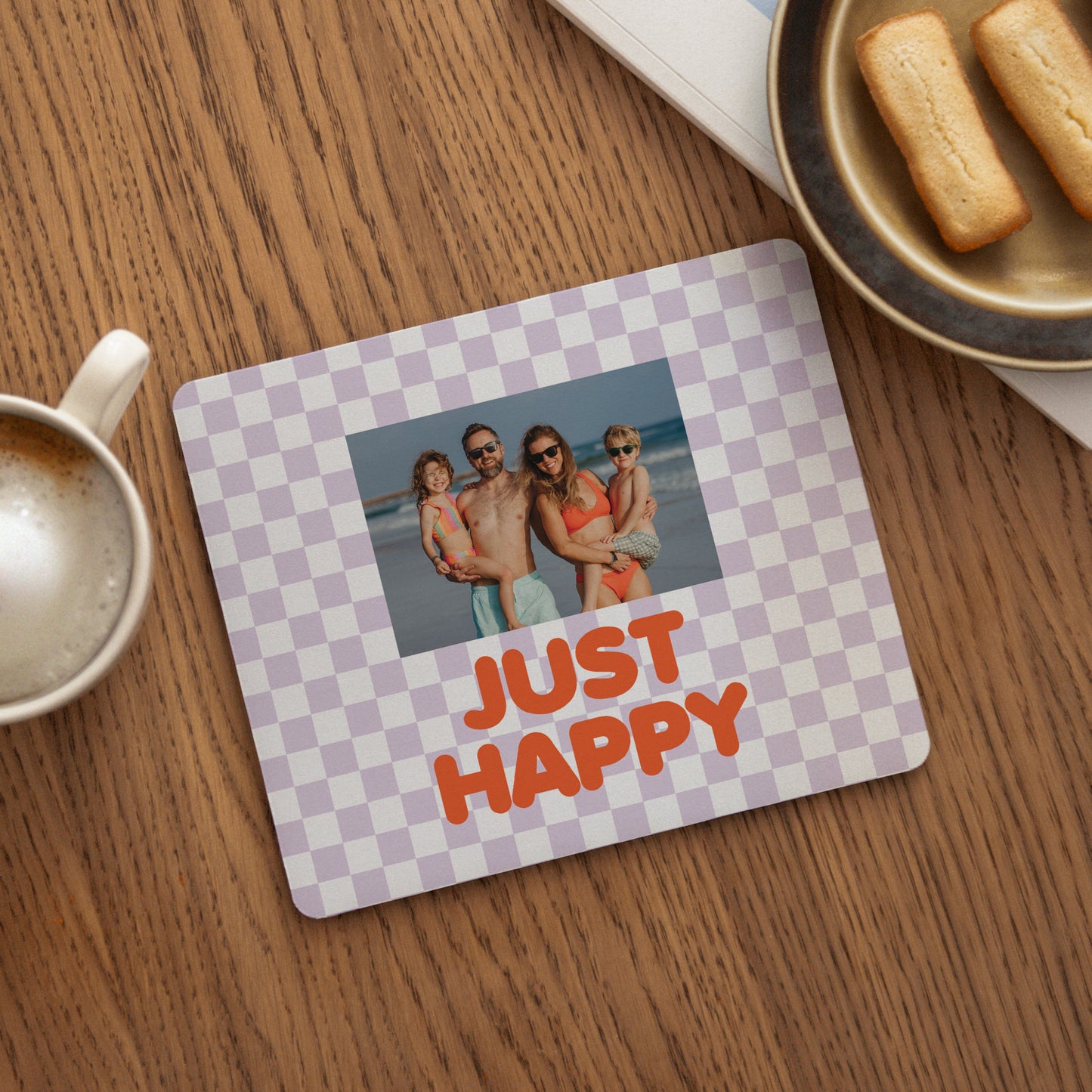 Tapis de souris Objets Rectangle Just Happy photo N° 1