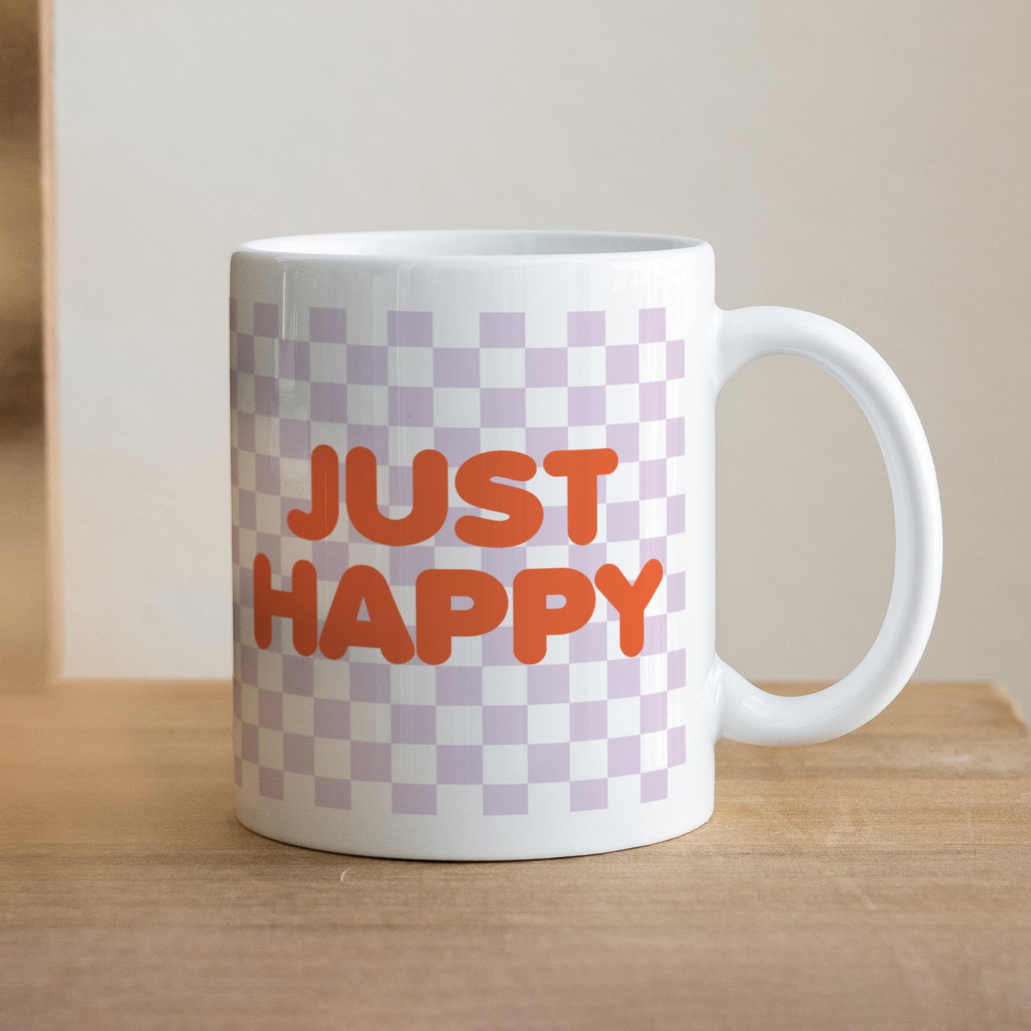 Mug Objets Blanc Just Happy photo N° 1