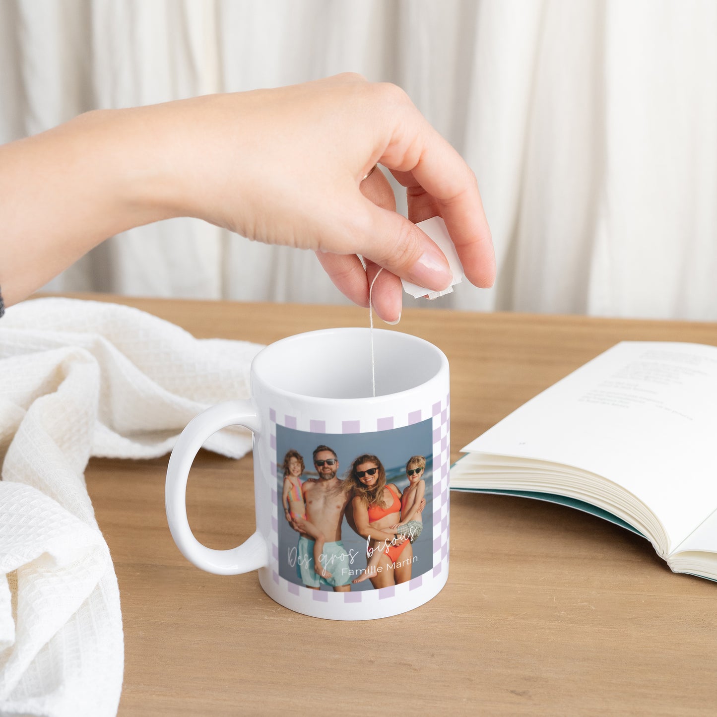 Mug Objets Blanc Just Happy photo N° 3