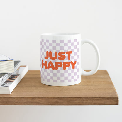 Mug Objets Blanc Just Happy photo N° 4