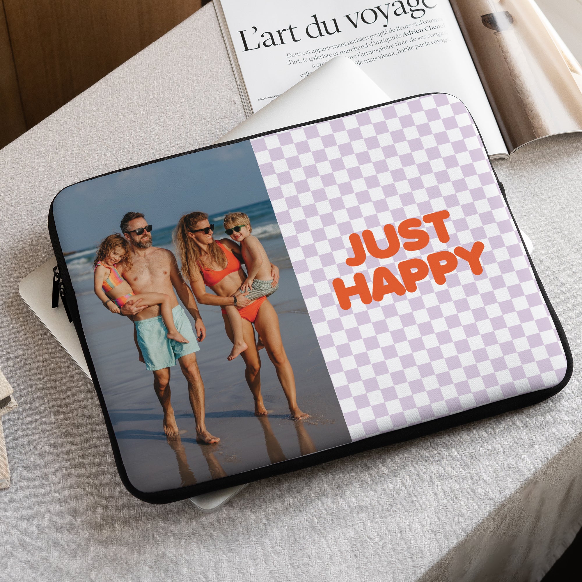 Housse ordinateur 15 pouces Just Happy photo N° 1