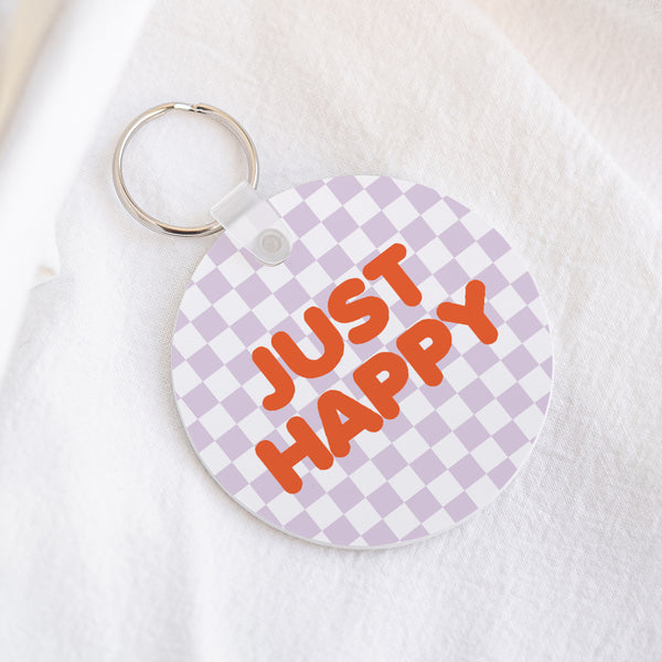 Porte-clés Objets Rond Just Happy photo