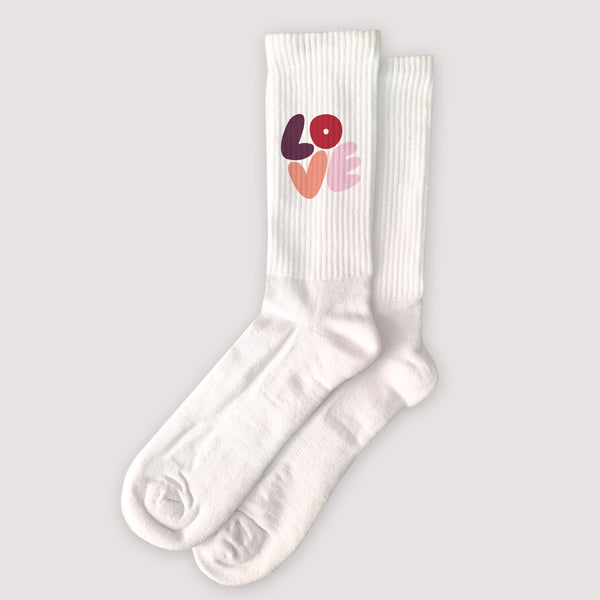 Chaussettes femme Blanches LOVE photo