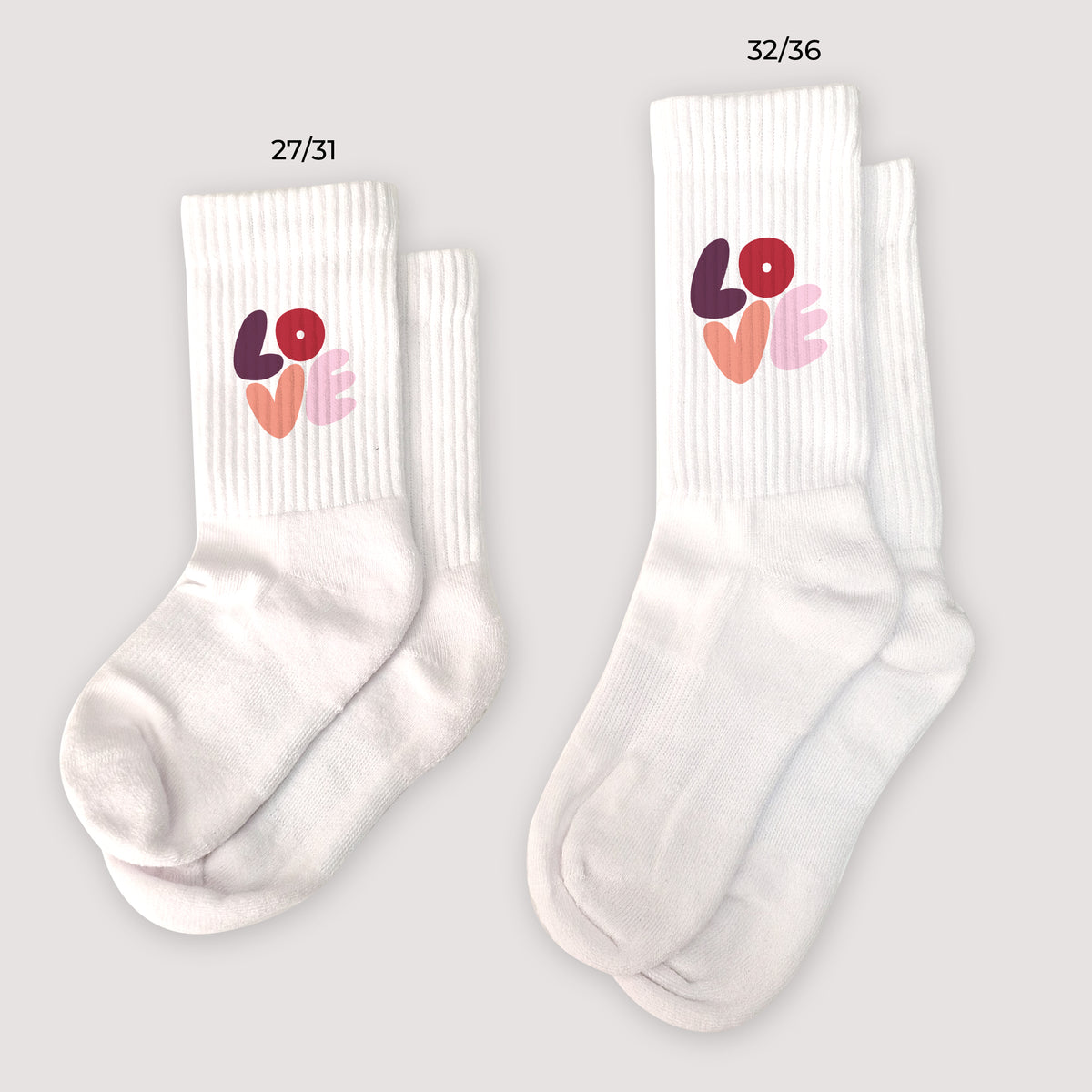 Chaussettes enfant Blanches LOVE photo N° 1