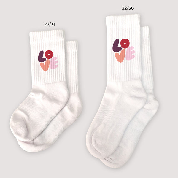 Chaussettes enfant Blanches LOVE photo