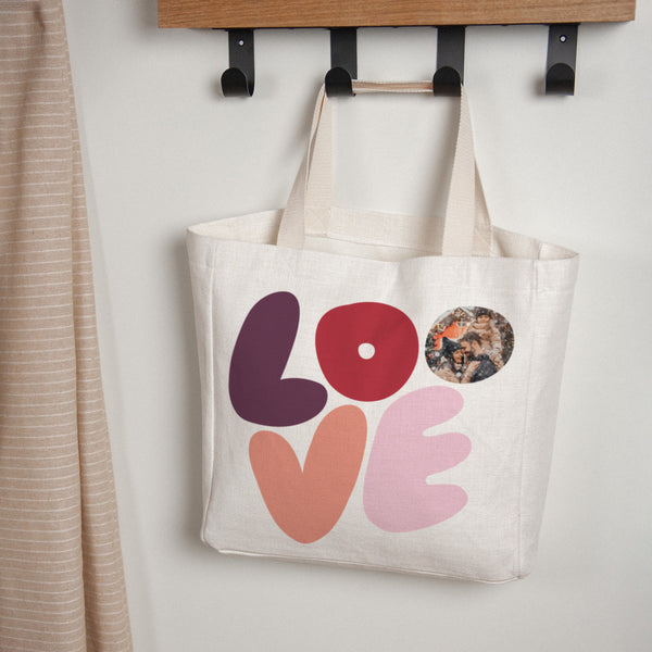 Tote bag Objets Anse en toile LOVE photo