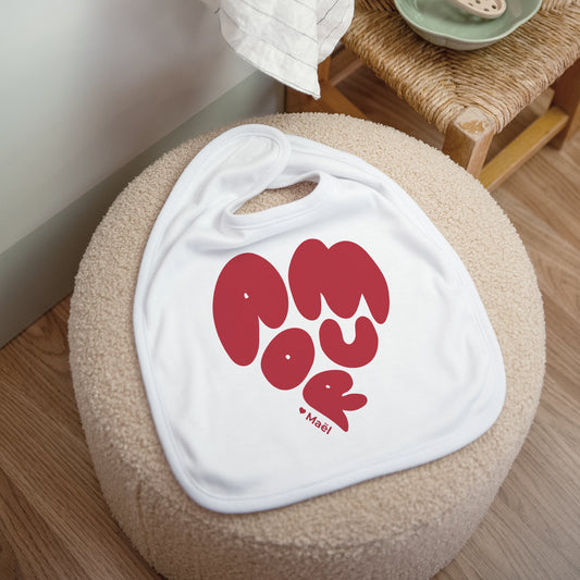 Bavoir Tissu Cœur d'amour III photo