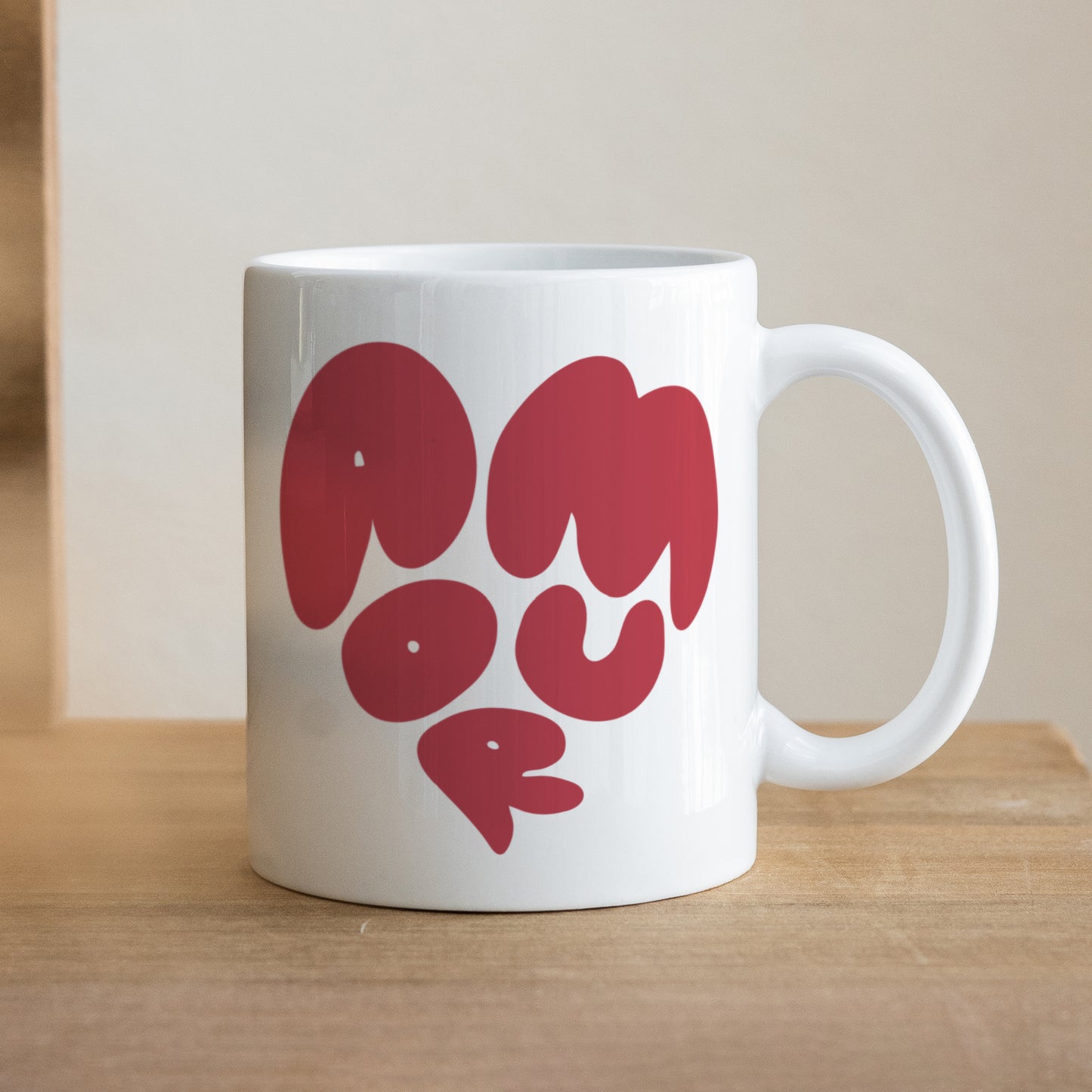 Mug Objets Blanc Coeur d'amour photo N° 1