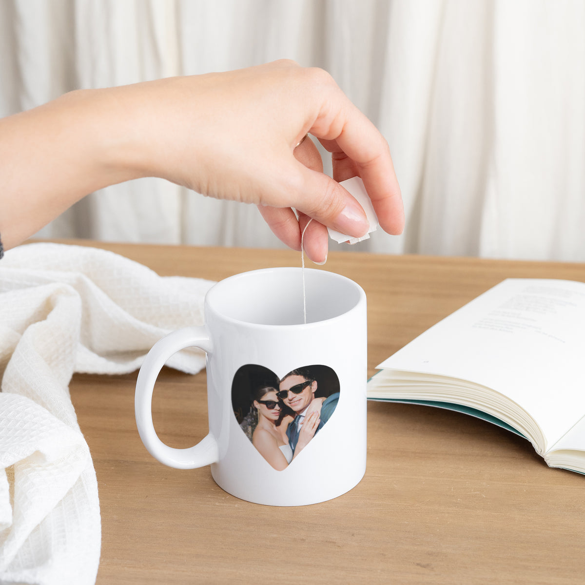 Mug Objets Blanc Cœur d'amour III photo N° 3