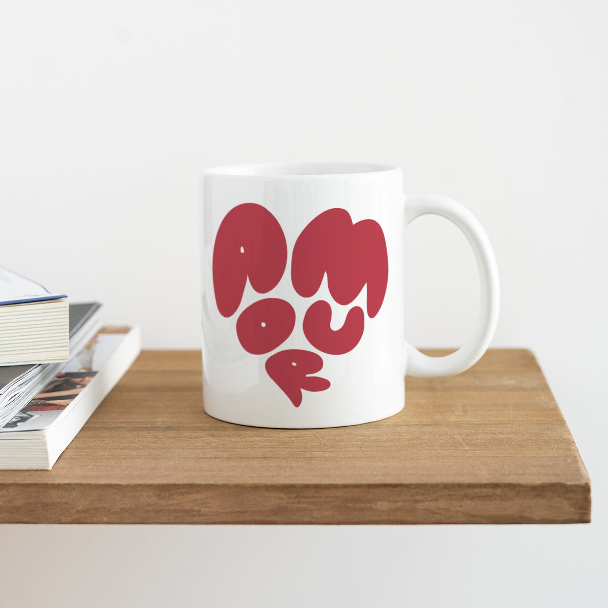 Mug Objets Blanc Cœur d'amour III photo N° 4