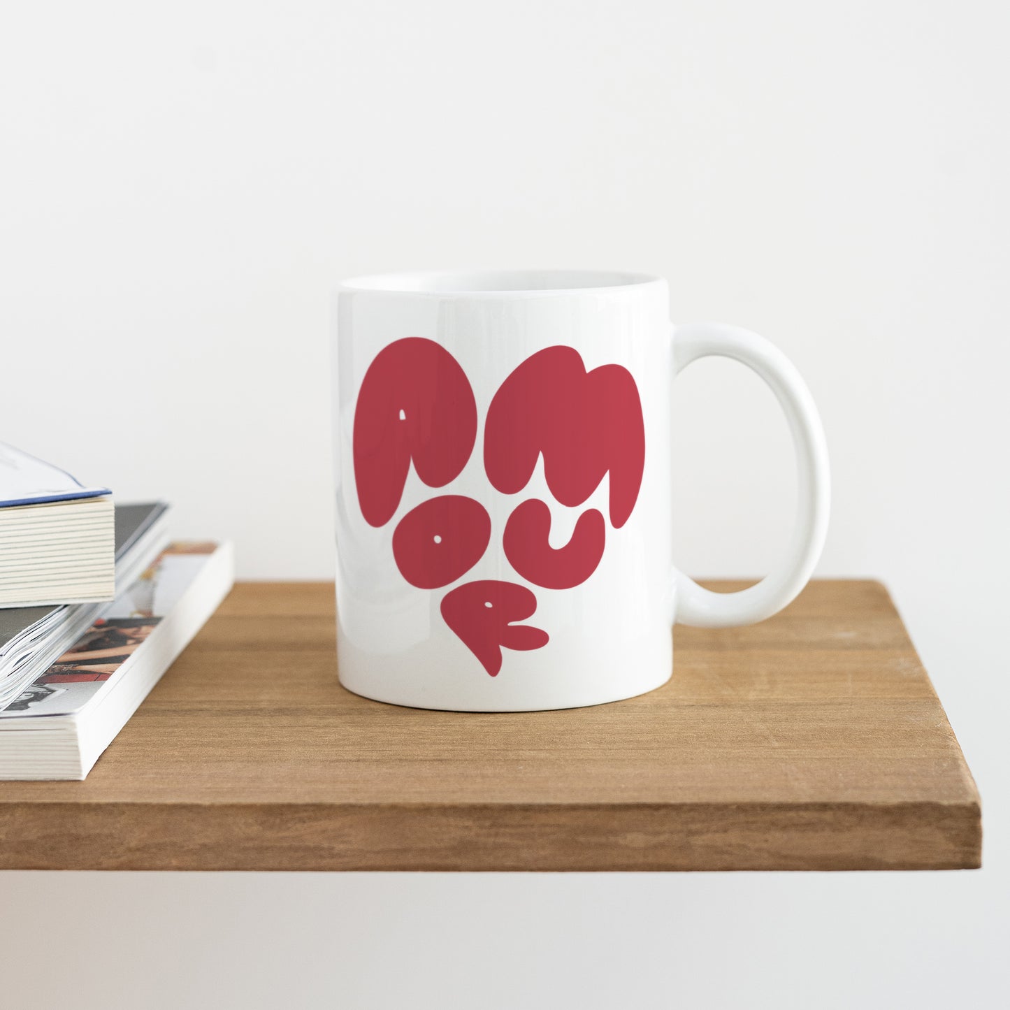 Mug Objets Blanc Coeur d'amour photo N° 4