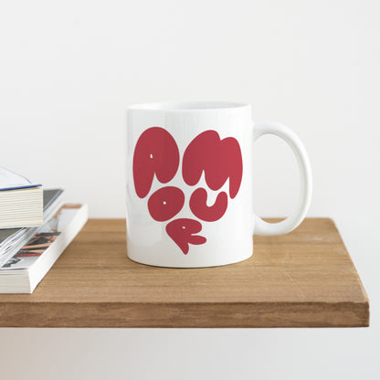 Mug Objets Blanc Coeur d'amour photo N° 4