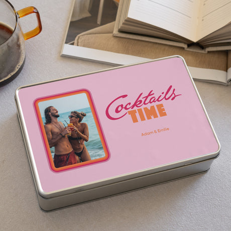 Boite métallique Objets Rectangle Cocktails time