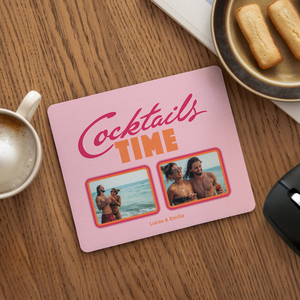Tapis de souris Objets Rectangle Cocktails time photo