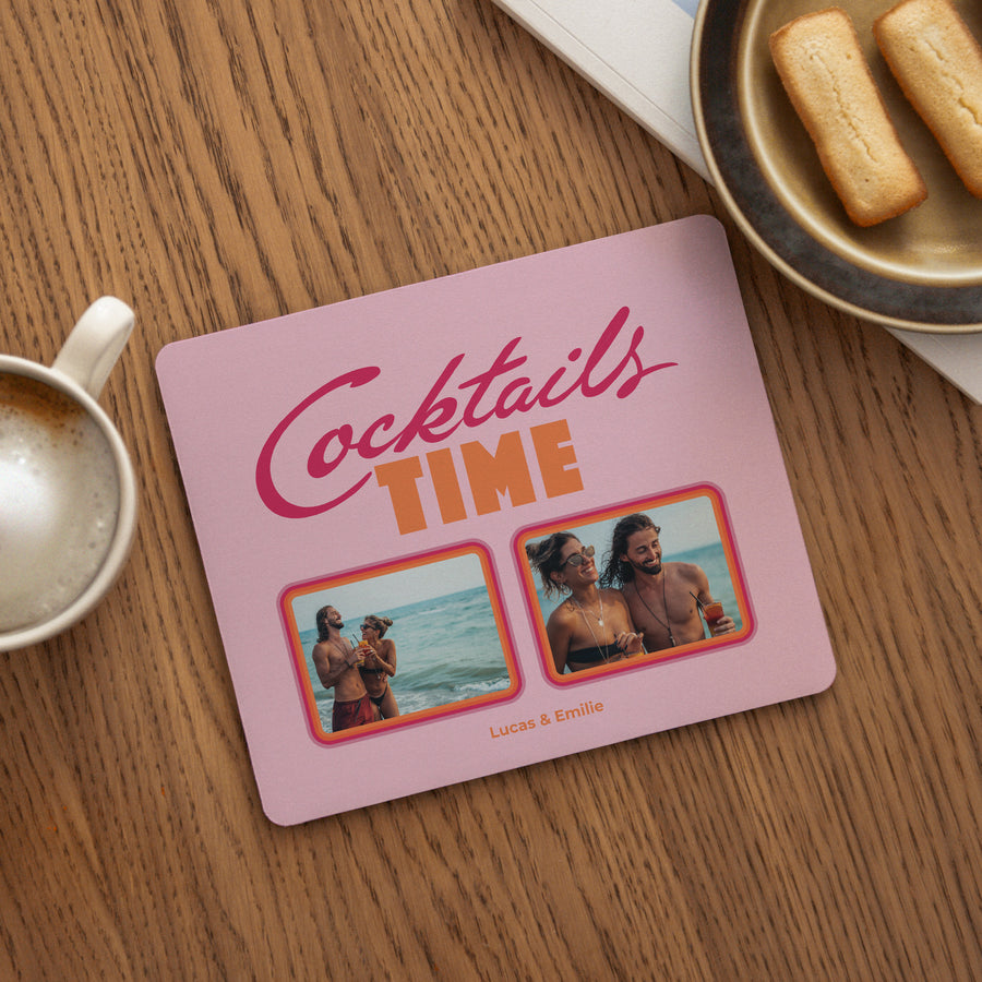 Tapis de souris Objets Rectangle Cocktails time photo