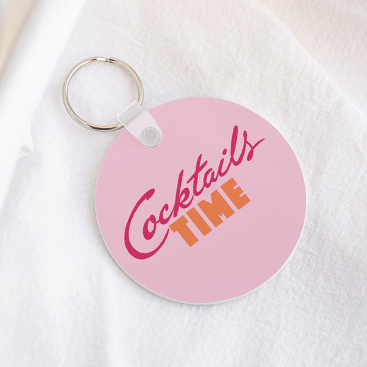 Porte-clés Objets Rond Cocktails time photo