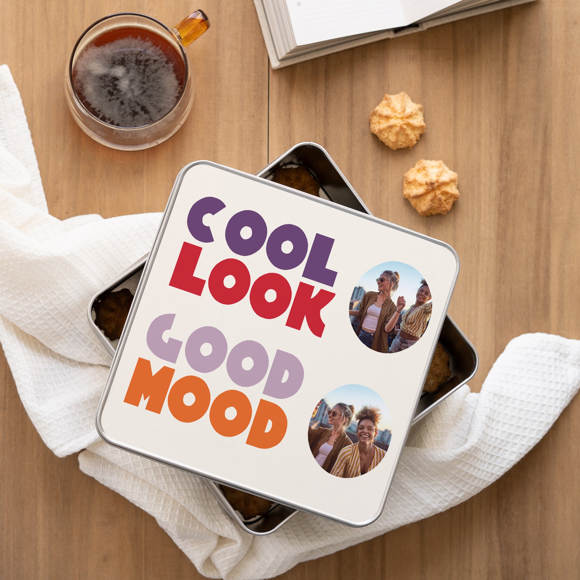Boite métallique Objets Carrée Cool look good mood photo N° 1