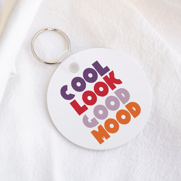 Porte-clés Objets Rond Cool look good mood photo