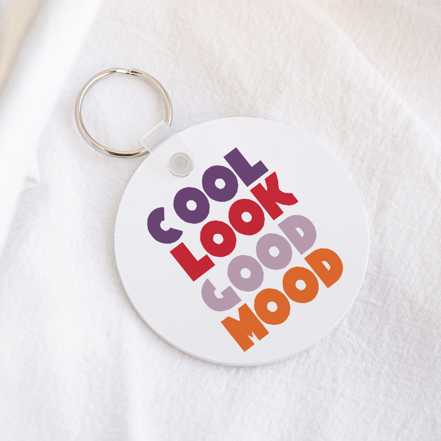 Porte-clés Objets Rond Cool look good mood photo