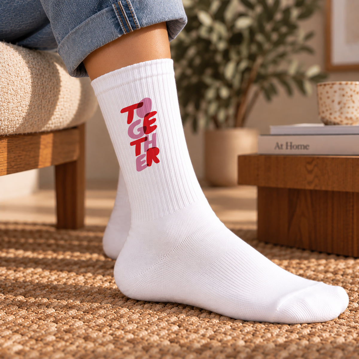 Chaussettes femme Blanches Together photo N° 2