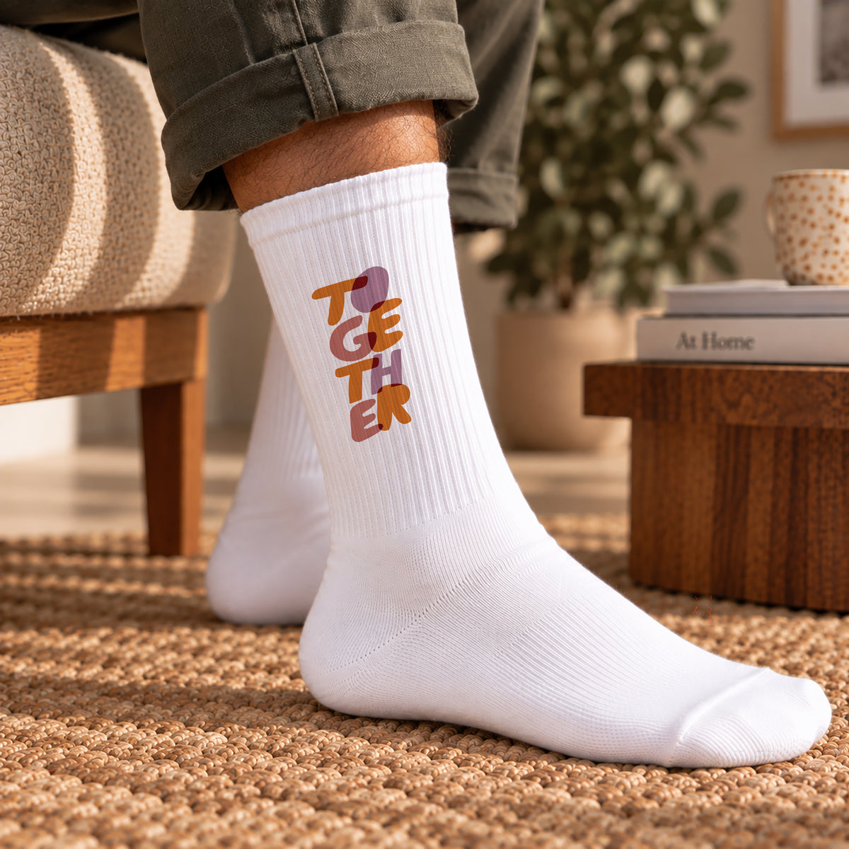 Chaussettes homme Blanches Together photo N° 2