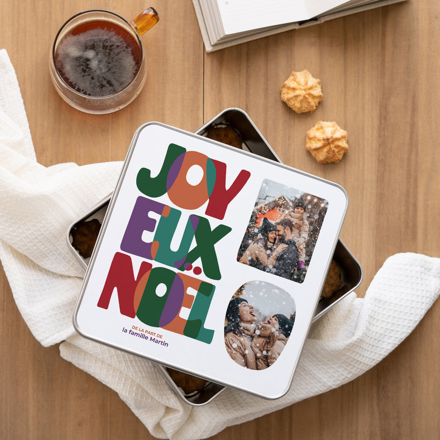 Boite métallique Objets Carrée Le joyeux noël photo