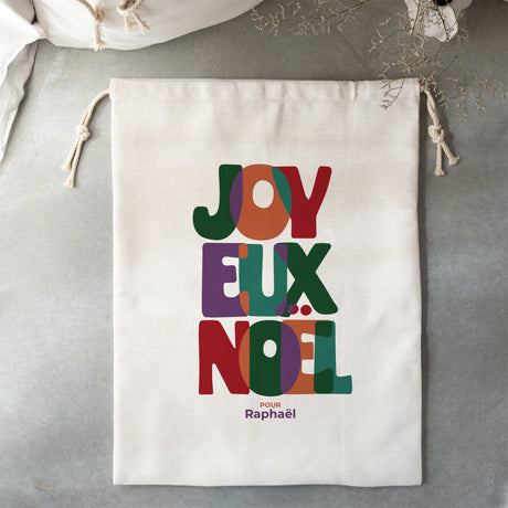 Hotte du père Noël Grand format Le joyeux noël