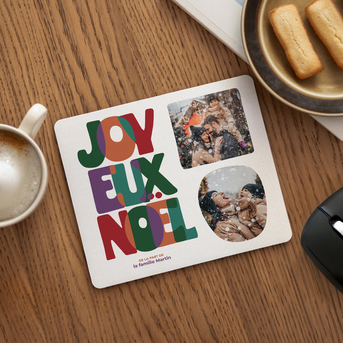 Tapis de souris Objets Rectangle Le joyeux noël photo N° 1